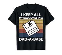 I Keep All My Dad Jokes In A Dad A Base Dad Jokes Vintage Camiseta