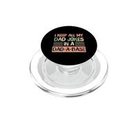 I Keep All My Dad Jokes In A Dad-A-Base Retro Father's Day PopSockets PopGrip para MagSafe