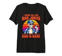 I Keep All My Dad Jokes in A Dad-a-Base Skeleton Fathers Day Camiseta Premium