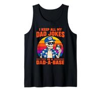 I Keep All My Dad Jokes in A Dad-a-Base Skeleton Fathers Day Camiseta sin Mangas