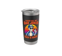 I Keep All My Dad Jokes in A Dad-a-Base Skeleton Fathers Day Vaso térmico de acero inoxidable de doble pared