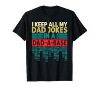 I Keep All My Jokes In A Dad A Base Día del Padre Retro Daddy Camiseta