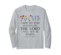I Keep My Eyes Always on the Lord Not Be Shaken Psalm 16:8 Manga Larga