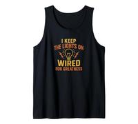 I Keep The Lights On Awesome Electrician Tradesman Tees Mugs Camiseta sin Mangas
