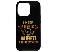 I Keep The Lights On Awesome Electrician Tradesman Tees Mugs Carcasa para iPhone 13 Pro