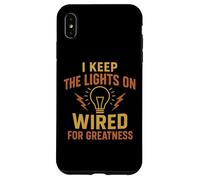I Keep The Lights On Awesome Electrician Tradesman Tees Mugs Carcasa para iPhone XS MAX