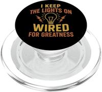 I Keep The Lights On Awesome Electrician Tradesman Tees Mugs PopSockets PopGrip para MagSafe