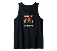 I Keep The Lights On Retro Electrician Keepsake Vintage Tees Camiseta sin Mangas