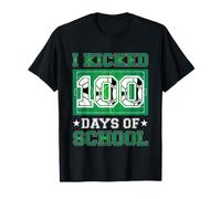 I Kicked 100 Days of School Soccer 100th Day Sport Niños Niños Camiseta