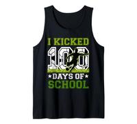 I Kicked 100 Days of School Soccer 100th Day Sport Niños Niños Camiseta sin Mangas