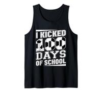 I Kicked 100 Days of School Soccer 100th Day Sport Niños Niños Camiseta sin Mangas