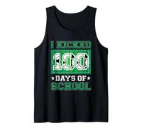 I Kicked 100 Days of School Soccer 100th Day Sport Niños Niños Camiseta sin Mangas