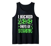 I Kicked 100 Days of School Soccer 100th Day Sport Niños Niños Camiseta sin Mangas