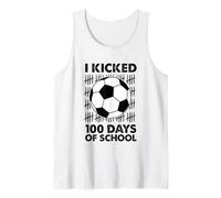 I Kicked 100 Days of School Soccer 100th Day Sport Niños Niños Camiseta sin Mangas
