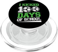 I Kicked 100 Days of School Soccer 100th Day Sport Niños Niños PopSockets PopGrip para MagSafe