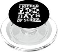 I Kicked 100 Days of School Soccer 100th Day Sport Niños Niños PopSockets PopGrip para MagSafe