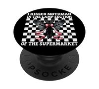 I Kissed Mothman En La Lámpara Sección Criptozoología Chica Mamá PopSockets PopGrip Adhesivo