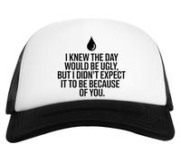 I Knew The Day Would Be Ugly Gorra De Béisbol Unisex Niños Blanca Negra White Black Kids Baseball Cap