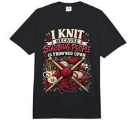 I Knit Artista de Fibra tejedora Divertida tejiendo Comfort Colors Adult Heavyweight T-Shirt
