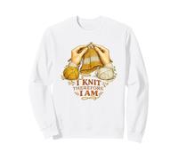 I Knit Therefore I Am Funny Knitting Filosofía Sudadera
