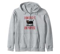 I Knocked It On Purpose Funny Cat Humor T-Shirt Sudadera con Capucha