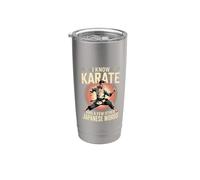 I Know Karate And A Few Other Japanese Words Vaso térmico de acero inoxidable de doble pared