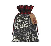 I Know The Plans Have You Declares Lord - Bolsa de regalo artesanal de arpillera con cordón, una elegante bolsa de regalo textil perfecta para cualquier ocasión