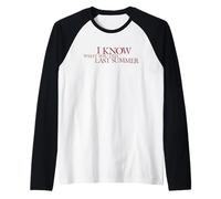 I Know What You Did Last Summer Blood Red Logo Retro Horror Camiseta Manga Raglan