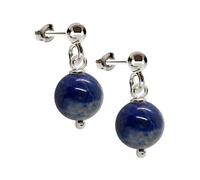 I.L.U.S Minimal - Pendientes de piedras preciosas de plata 925 chapados en oro - Pendientes hechos a mano con piedra natural chapada en platino y piedras preciosas, regalo para mujeres adolescentes