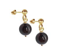 I.L.U.S Minimal - Pendientes de piedras preciosas de plata 925 chapados en oro - Pendientes hechos a mano con piedra natural chapada en platino y piedras preciosas, regalo para mujeres adolescentes