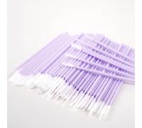 i-Laesh 200 microcepillos para extensiones de pestañas, aplicadores de microcepillo de punta larga para extensiones de pestañas de precisión, ideal para ojos, dentales y cuidado personal, color morado