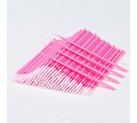 i-Laesh 200 piezas de micro cepillos, microswabs para extensiones de pestañas, cepillo aplicador de microcepillo, bastoncillos de algodón para pestañas dentales de ojos, cejas y cuidado personal, rosa (reemplazo - Pro Grip)
