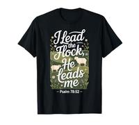 I Lead The Sheeps He Leads Me Salmo 78:52 Versículo de la Biblia de Ovejas Camiseta