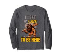 I Left My Cave To Be Here Hombre Caveman Divertido Marido Manga Larga