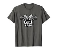 I Lift Therefore I Am Funny Halterofía Camiseta