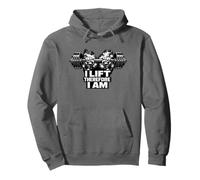 I Lift Therefore I Am Funny Halterofía Sudadera con Capucha