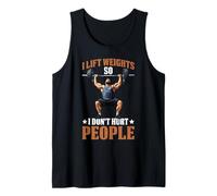 I Lift Weights So I Don't Hurt People Fitness Workout Camiseta sin Mangas
