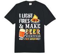 I Light Fires and Make Beer Disappear Drinking Camping Gift Comfort Colors Adult Heavyweight T-Shirt