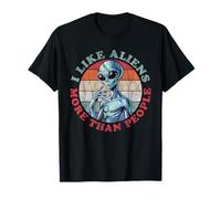 I Like Aliens More Than People v3 - Citas Divertidas Camiseta