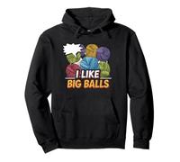 I Like Big Balls Diseño Divertido para Tejer Sudadera con Capucha