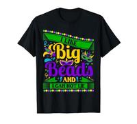 I Like Big Beads and I Can Not Lie Mardi Gras Carnival Camiseta gráfica económica, Hombre, Negro, XL