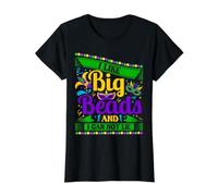 I Like Big Beads and I Can Not Lie Mardi Gras Carnival Camiseta gráfica económica, Mujer, Negro, M