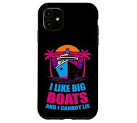 I Like Big Boats Funny Cruise Life Vintage Sunset Vacaciones Carcasa para iPhone 11