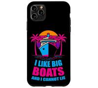 I Like Big Boats Funny Cruise Life Vintage Sunset Vacaciones Carcasa para iPhone 11 Pro MAX