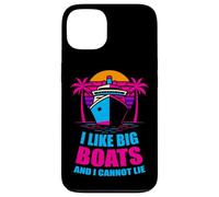 I Like Big Boats Funny Cruise Life Vintage Sunset Vacaciones Carcasa para iPhone 13