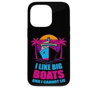 I Like Big Boats Funny Cruise Life Vintage Sunset Vacaciones Carcasa para iPhone 13 Pro
