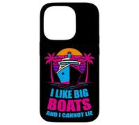 I Like Big Boats Funny Cruise Life Vintage Sunset Vacaciones Carcasa para iPhone 14 Pro