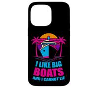 I Like Big Boats Funny Cruise Life Vintage Sunset Vacaciones Carcasa para iPhone 14 Pro MAX