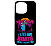 I Like Big Boats Funny Cruise Life Vintage Sunset Vacaciones Carcasa para iPhone 15 Pro MAX