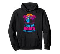 I Like Big Boats Funny Cruise Life Vintage Sunset Vacaciones Sudadera con Capucha